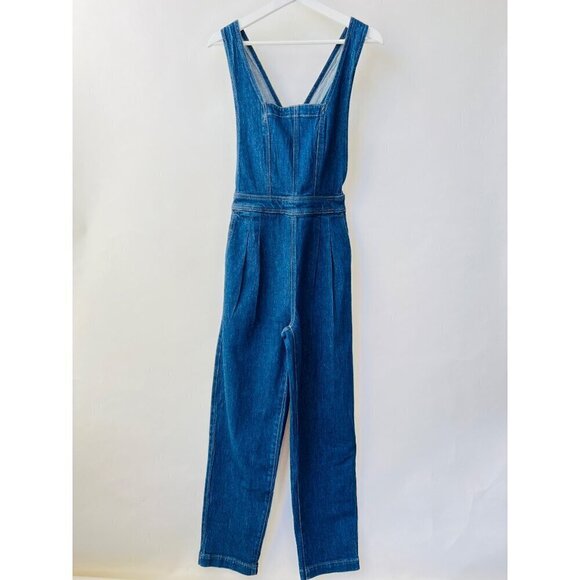 Madewell NWT tapered legs overall denim, Blue, Size 00 022 - Picture 3 of 11